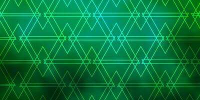 Light Green vector background with lines, triangles.