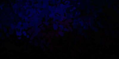 Dark blue, red vector background with random forms.