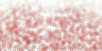 textura abstracta de vector rojo claro con hojas.