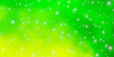 Light Green vector pattern with abstract stars.