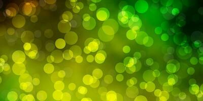 Light Green, Yellow vector layout with circle shapes.