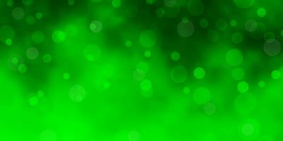 Light Green vector background with circles.