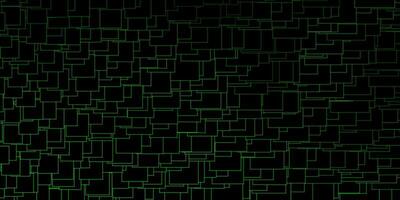 Dark Green vector background with rectangles.