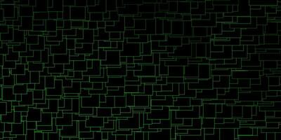 Dark Green vector background with rectangles.