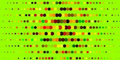 Dark Green, Yellow vector background with circles.