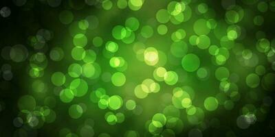 Dark Green, Yellow vector background with spots.