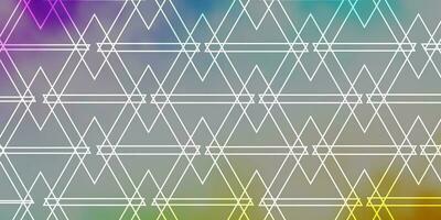 Light Multicolor vector background with lines, triangles.