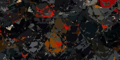 Dark Yellow vector pattern with polygonal shapes.