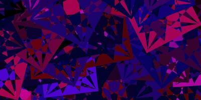 Light Blue, Red vector texture with random triangles.