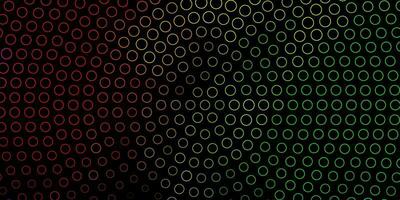 Dark Multicolor vector backdrop with circles.