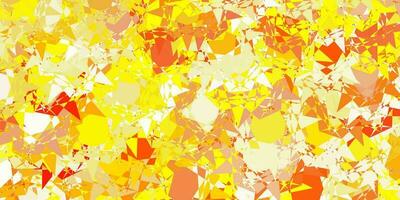 Light Yellow vector pattern with polygonal shapes.