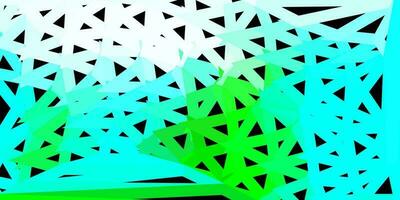 Light blue, green vector polygonal background.