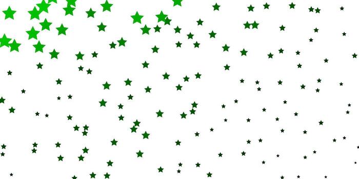 Light Green vector pattern with abstract stars.