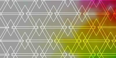 Light Multicolor vector layout with lines, triangles.