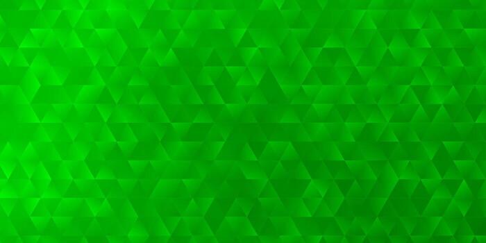 Telón de fondo de vector verde claro con líneas, triángulos.