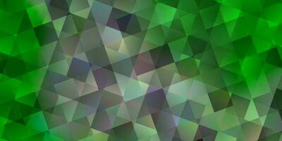 Light Green vector background with triangles, cubes.