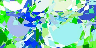 Light Blue, Green vector backdrop with triangles, lines.