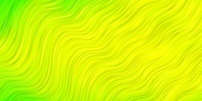 Light Green, Yellow vector backdrop with bent lines.