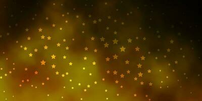 Dark Green, Yellow vector template with neon stars.