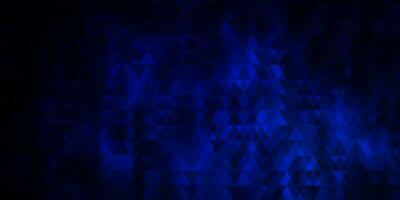 Dark BLUE vector texture with lines, triangles.