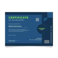 Abstract Geometric Certificate Template Design vector