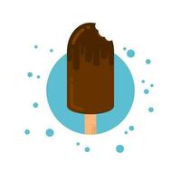 A Chocolate Ice Cream Stick Flat Design vector