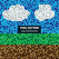 Pixel Pattern Background Design vector