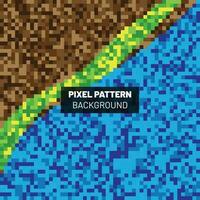 Pixel Pattern Background Design vector