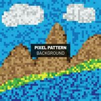 Pixel Pattern Background Design vector