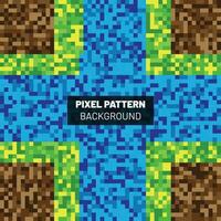 Pixel Pattern Background Design vector