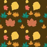 Autumn Pattern Background Element with nature object vector