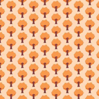 Autumn Pattern Background Element with nature object vector