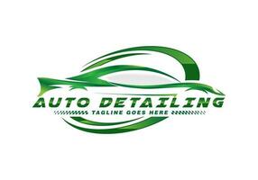 Automotive vector graphic of auto detailing and car garage service logo design template