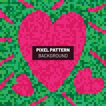 Pixel Pattern Background Design vector