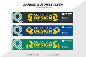 Business Banner with Letter Q. Can be used for your business needs. vector