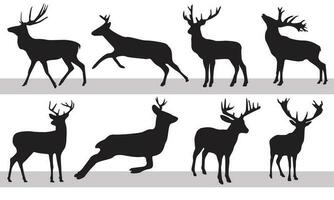 WebDeer silhouette vector set, Deer silhouette hunting silhouettes pack, Deer vector set