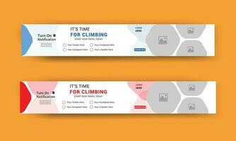 Youtube Banner Template, Youtube Cover Template, Creative youtube channel art vector