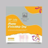 Friendship day celebration post, Friendship day Social Media Post, friendship day instagram posts collection vector