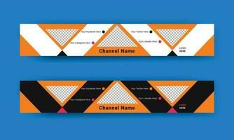 Youtube Banner Template, Youtube Cover Template, Creative youtube channel art vector