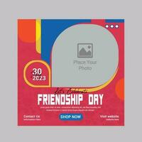 Friendship day celebration post, Friendship day Social Media Post, friendship day instagram posts collection vector