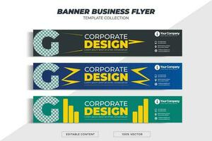 business banner with letter G. Can be used for your business needs. vector