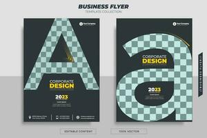 Business flyer brochure with letter A. Can be used for your business needs. vector