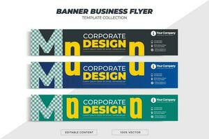 business banner with letter M. Can be used for your business needs. vector