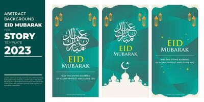 Eid Mubarak Abstract Background Story template vector