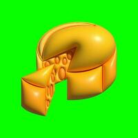 3D Bakery Ingredients Asset with a greenscreen background photo