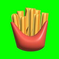 3D Bakery Ingredients Asset with a greenscreen background photo