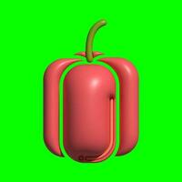 3D Bakery Ingredients Asset with a greenscreen background photo