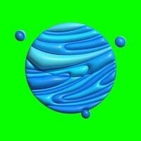 3d galaxia planeta bienes con pantalla verde antecedentes foto