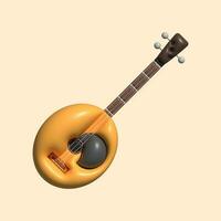 3D Music Instrument Assets with Light Background photo