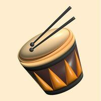 3D Music Instrument Assets with Light Background photo